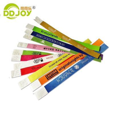 Solid Color Wristbands for Festivals and Parties Custom Waterproof Tyvek Wrist Band
