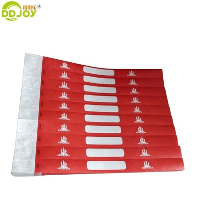 Printing As Request Target End User Adjustable Tyvek Paper Wristband with Serial Number