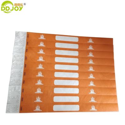 Printing As Request Target End User Adjustable Tyvek Paper Wristband with Serial Number