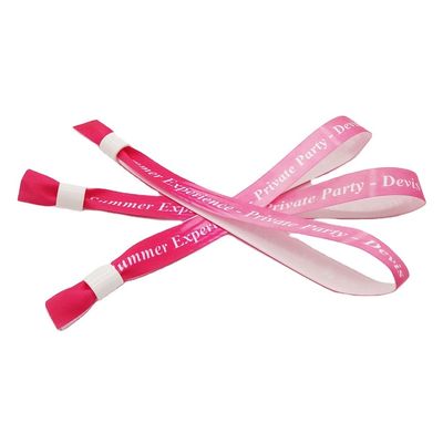 Adjustable One Time Cloth Wristband with Plastic Clip Jewelry Main Material Cloth