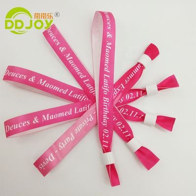 Adjustable One Time Cloth Wristband with Plastic Clip Jewelry Main Material Cloth