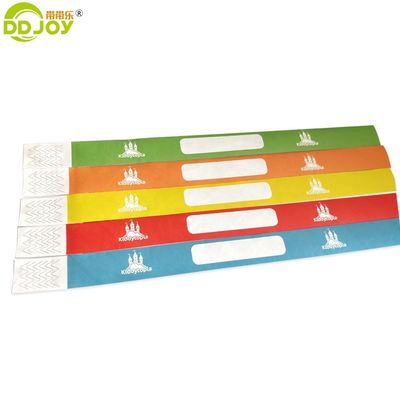 Unique Technique Festival Paper Bracelets for Children's Amusement Park Tyvek Wristbands