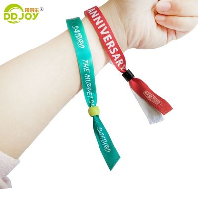 100pcs Sublimated Satin Ribbon Wristband for Festival Customized Gifts Promotion