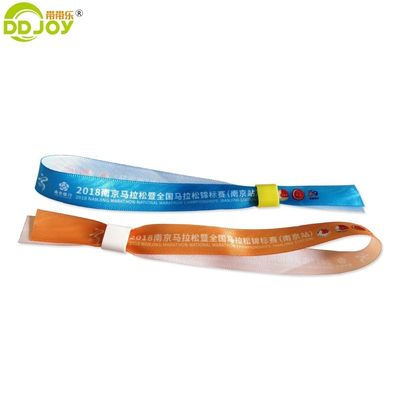 100pcs Sublimated Satin Ribbon Wristband for Festival Customized Gifts Promotion