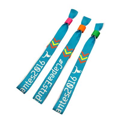 Red Sublimation Printable Cloth Woven Fabric Custom Wristbands for Party and Events