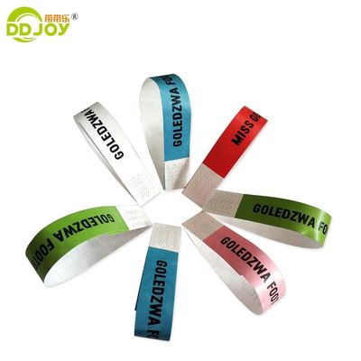 Affordable Custom Printed Tyvek Wristbands for Events and Parties Printing As Request