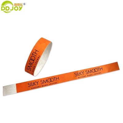 250*25mm and 250*19mm Customized Admission Barcode Tyvek Paper Wristbands for Party