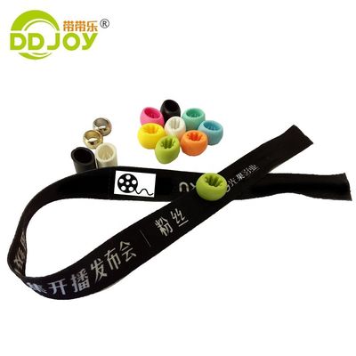 Custom Printed RFID Wristbands in Orange Satin Fabric for Event Branding and Access