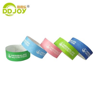 DDJOY Custom Tyvek Material Party Unisex 3/4 Inch Wristbands Unisex Party Accessory