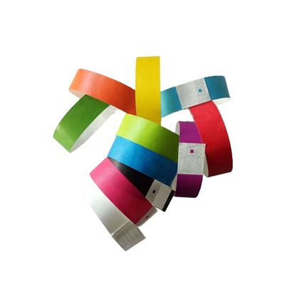 DDJOY 3/4 inch Plain Solid Neon color Dupont Tyvek Wristbands for club and bar Yellow