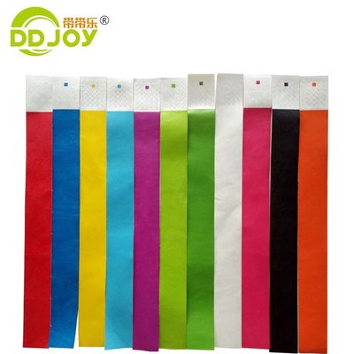 DDJOY 3/4 inch Plain Solid Neon color Dupont Tyvek Wristbands for club and bar Yellow