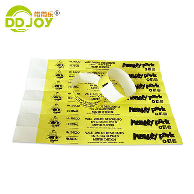 Bulk Sales Custom Tyvek Wristband with Varnishing Finish and Label Custom Paper Printing