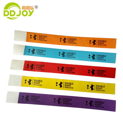 Bulk Sales Custom Tyvek Wristband with Varnishing Finish and Label Custom Paper Printing