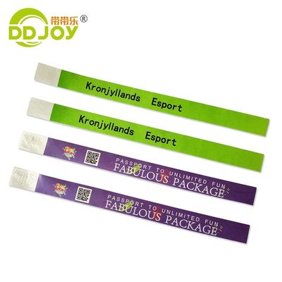 Custom Tyvek Paper Bracelets Water Resistant Full Color Printing BANGLES for Gift Occasion