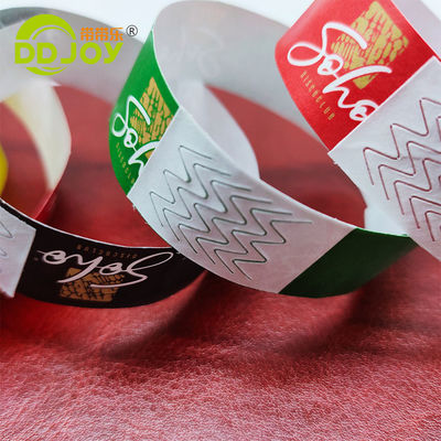 250*25mm/250*19mm Customized Waterproof Paper Bracelet for Events and Identification