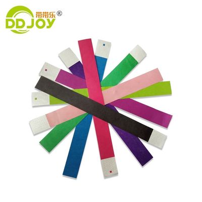 1 Inch Red Tyvek Paper Wristbands Custom Design for Events 250*25mm/250*19mm