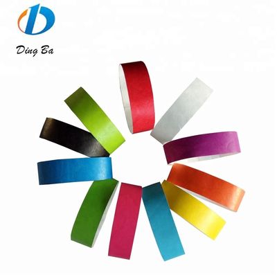 1 Inch Plain Solid Color Bracelet for Holiday Events Customized Colorful DuPont Paper