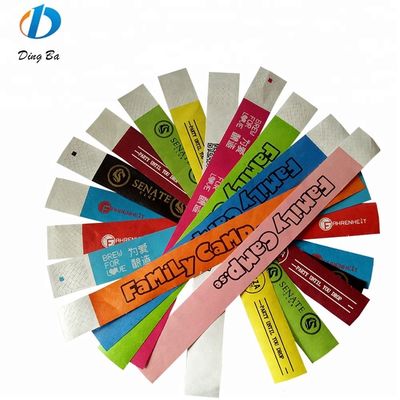 1 Inch Plain Solid Color Bracelet for Holiday Events Customized Colorful DuPont Paper