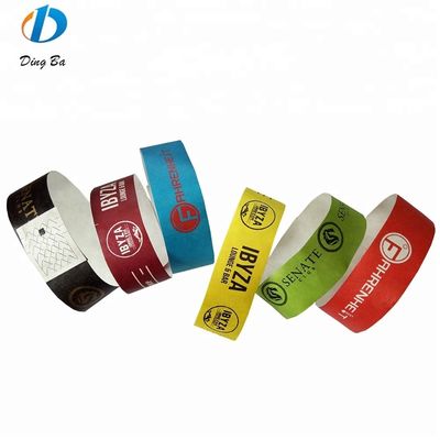 1 Inch Plain Solid Color Bracelet for Holiday Events Customized Colorful DuPont Paper