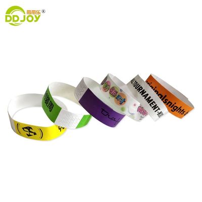 Custom Tyvek Wristband for Special Events 250*25mm/250*19mm Customized Designs