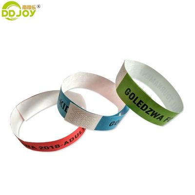 Custom Tyvek Wristband for Special Events 250*25mm/250*19mm Customized Designs