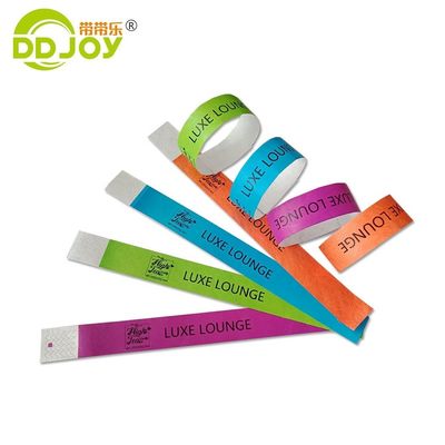 Popular Tyvek Wristband Custom Logo Disapossable Paper Bracelet Party