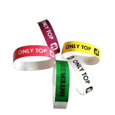 Event Party Supplies Custom Tyvek Paper Wrist Bands with Digital Printing Techniques