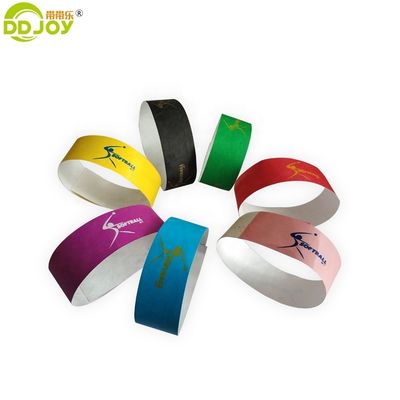 Event Party Supplies Custom Tyvek Paper Wrist Bands with Digital Printing Techniques