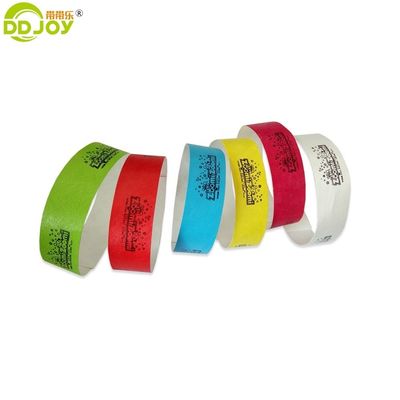Event Party Supplies Custom Tyvek Paper Wrist Bands with Digital Printing Techniques
