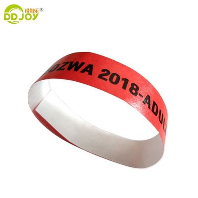 Event Party Supplies Custom Tyvek Paper Wrist Bands with Digital Printing Techniques